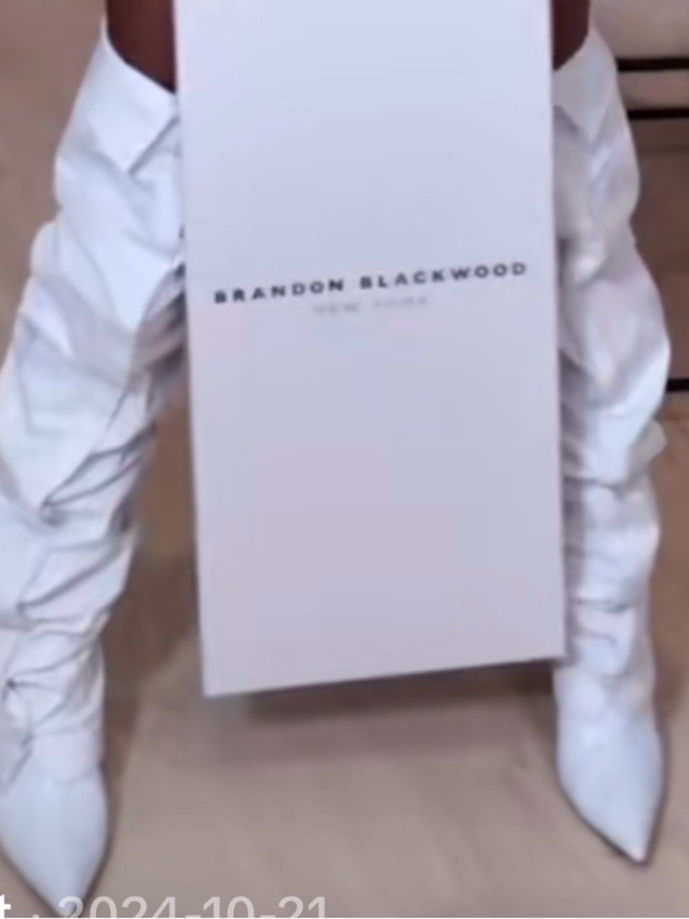 NEW Brandon Blackwood Shirt Boots White Women’s 7.5 Super Rare NIB Unworn
